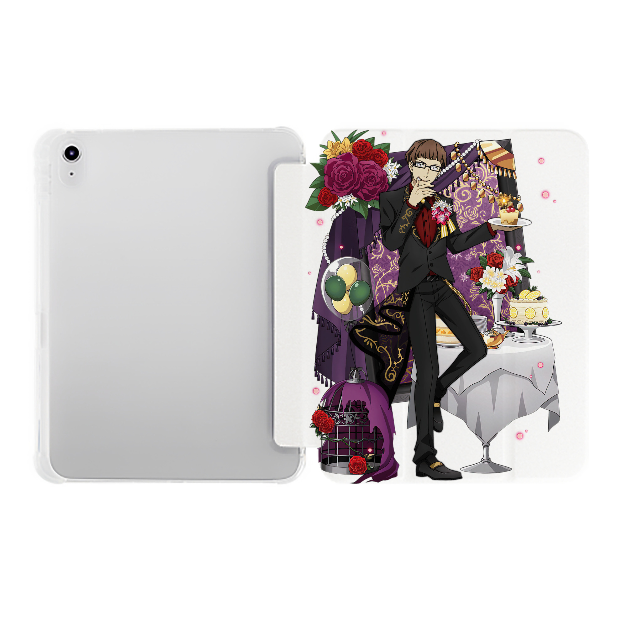 （画像用） 文豪ストレイドッグス Bungo Stray Dogs IPad ケース ペン収納付き 三つ折りスタンド PUレザー×シリコン 対応機種9.5/10.5/10.9インチ